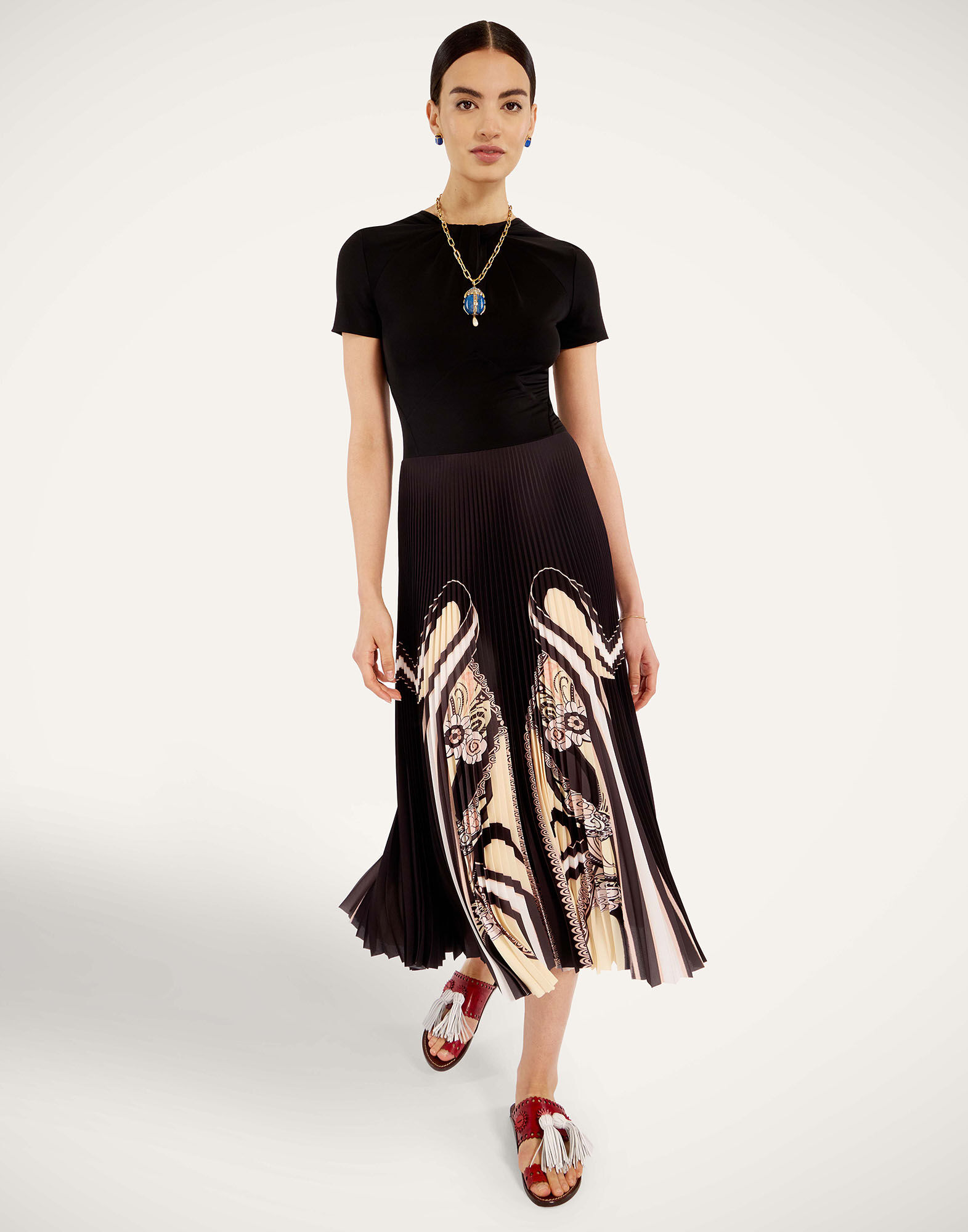 La DoubleJ Chignon Dress Ambrosia Plac&eacute;e Black DRE1030CHF007AMB03BL01