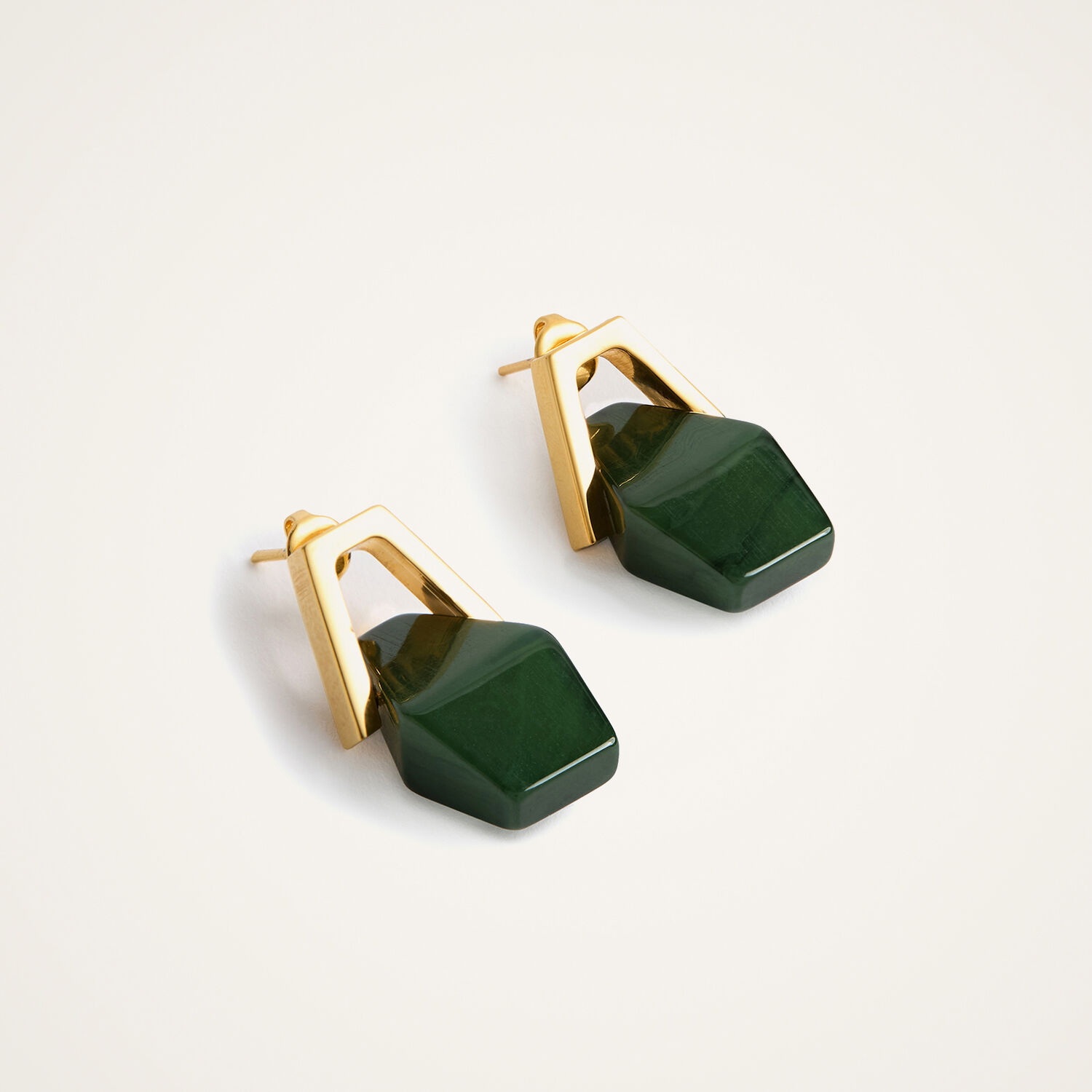 La Doublej Portal Earrings In Solid Camouflage