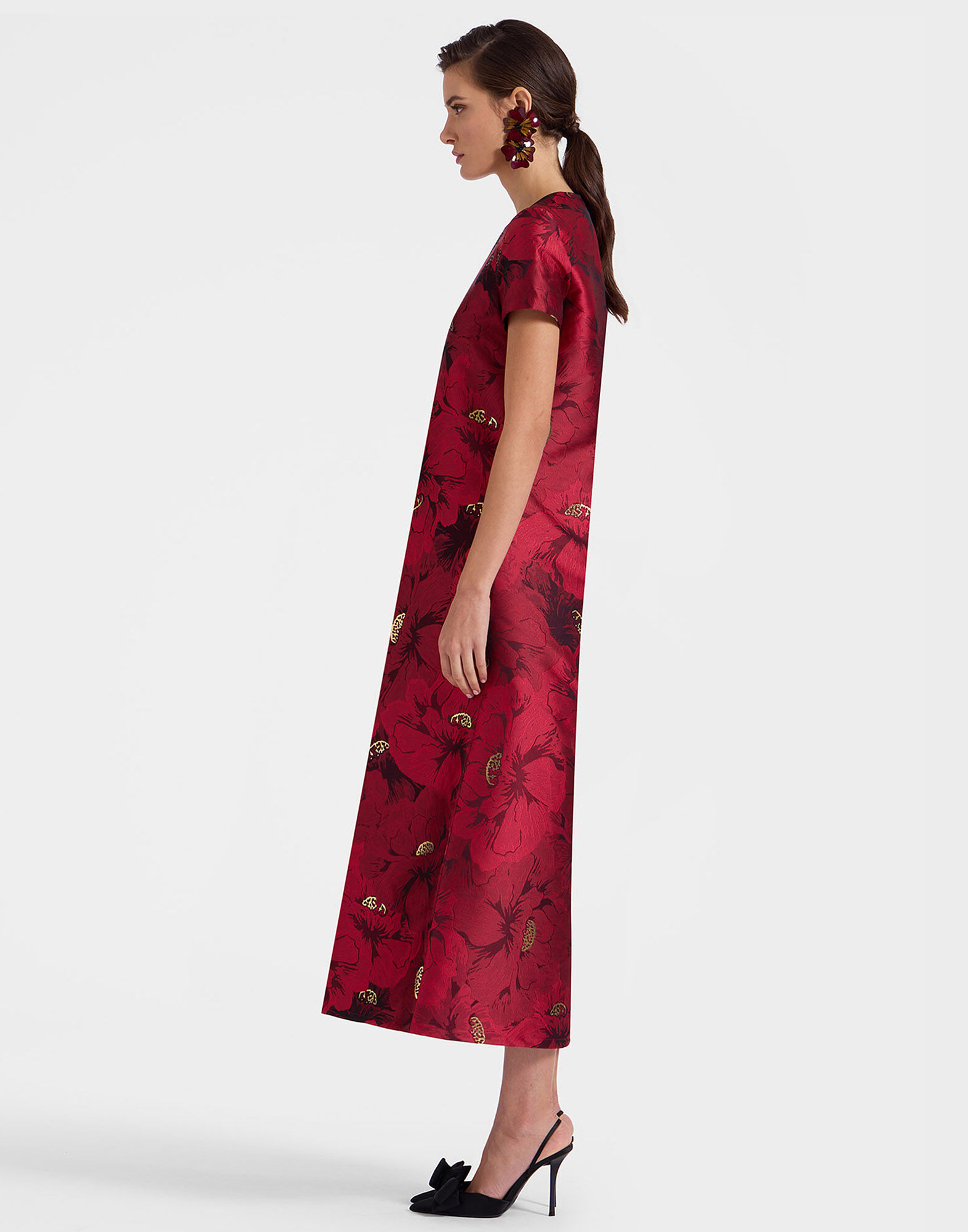 Red swing dress new arrivals