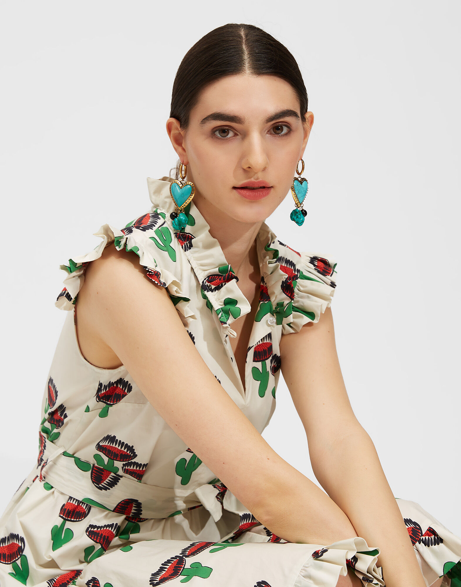 LaDoubleJ Short And Sassy Dress Chirpy Cactus DRE0003COT001CHI0001