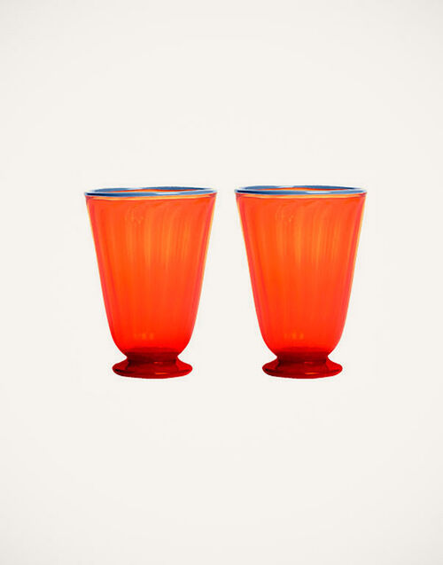 La DoubleJ Rainbow Glasses Set Of 2 La DoubleJ Rainbow Glasses Set Of 2 Orange GLA0014MUR001ARC0001