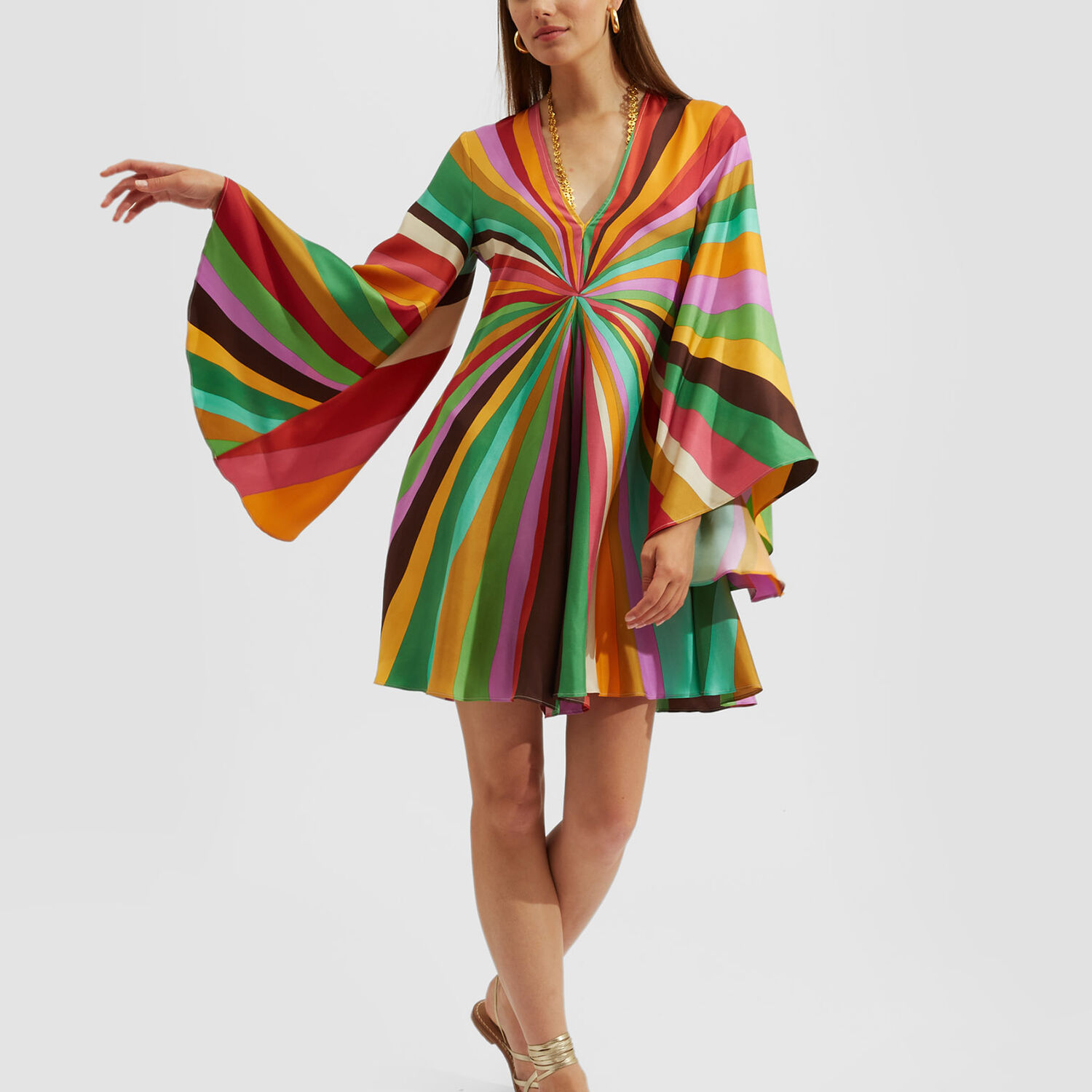 La Doublej Mini Magnifico Dress (placée) In Rainbow