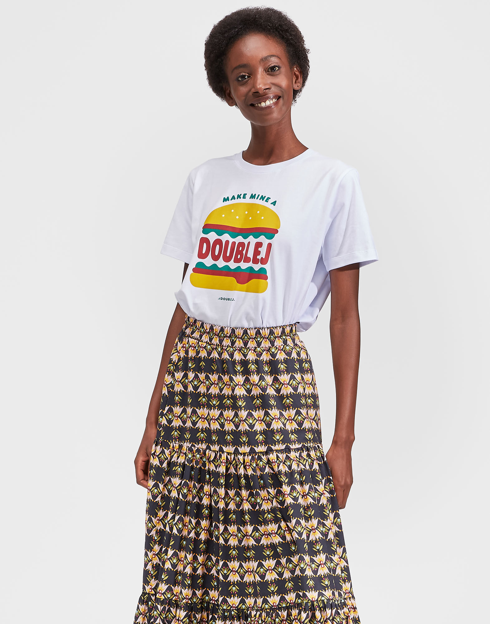 LaDoubleJ Slogan T-shirt Make Mine A DoubleJ SHI0054JER010SLO0009