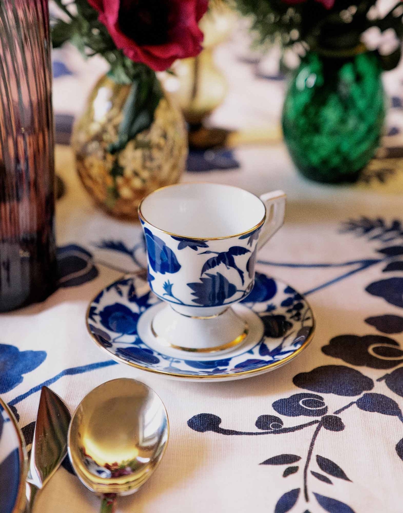 La DoubleJ Espresso Cup Set Of 2 La DoubleJ Espresso Cup Set Of 2 Wildbird Blue CUP0001CER001BIR01BU03