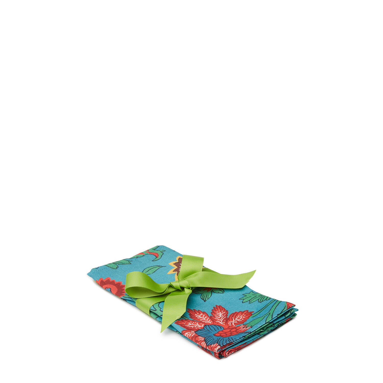 La Doublej Dinner Napkins Set Of 2 In Dragon Flower Turchese