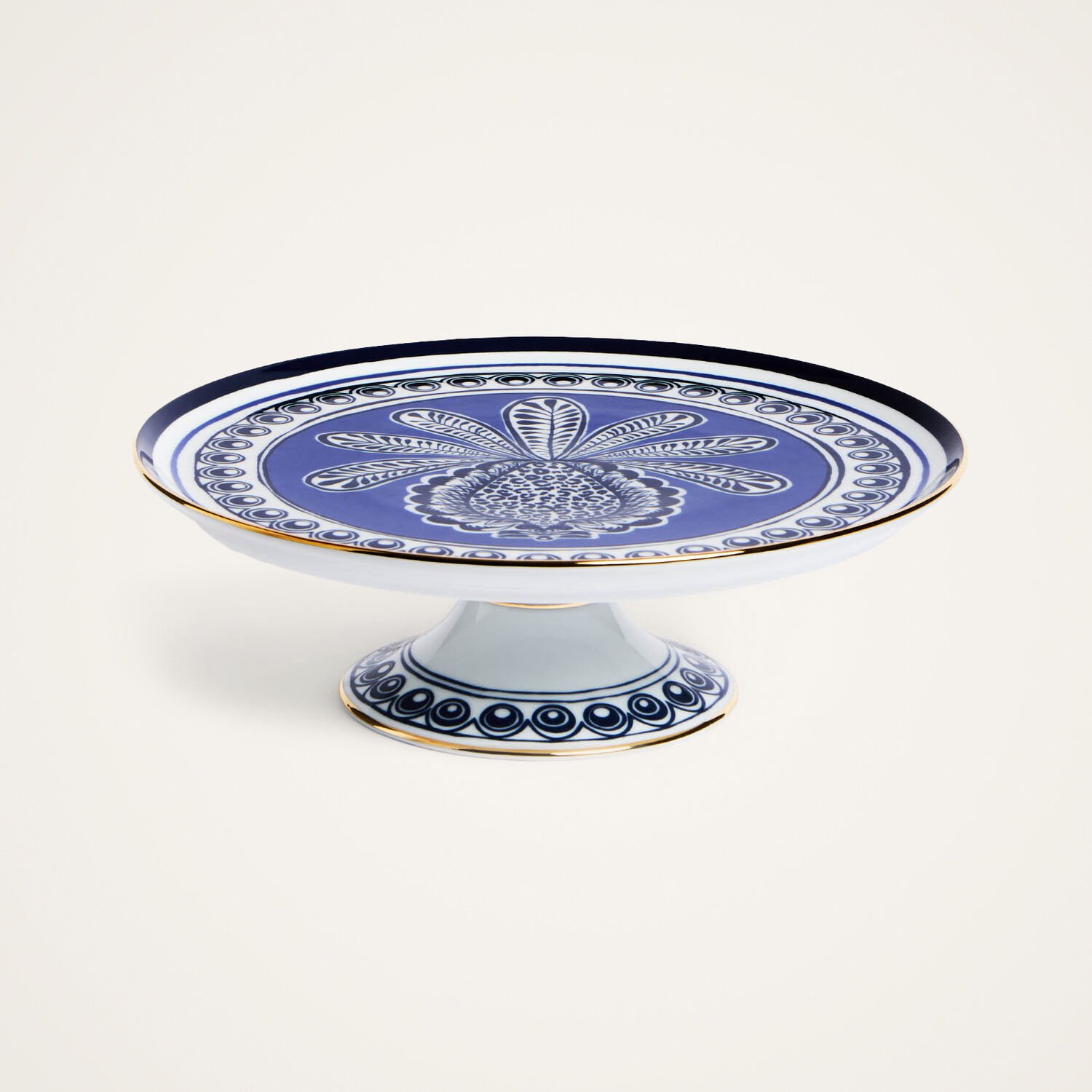 La Doublej Cake Stand In Big Pineapple Blue