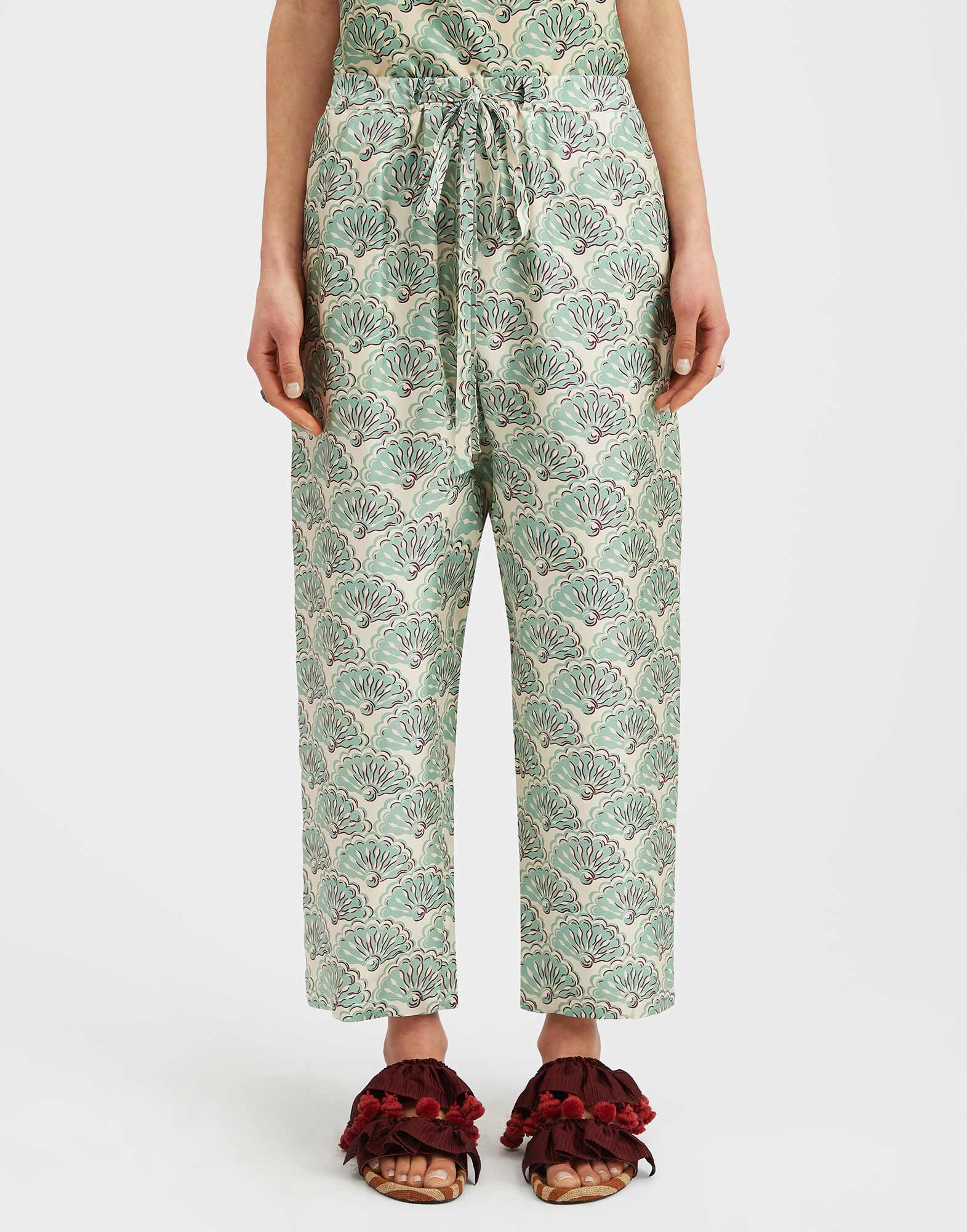 La DoubleJ Drawstring Pants Fans Mint TRO0053SIL001FAN01GR11