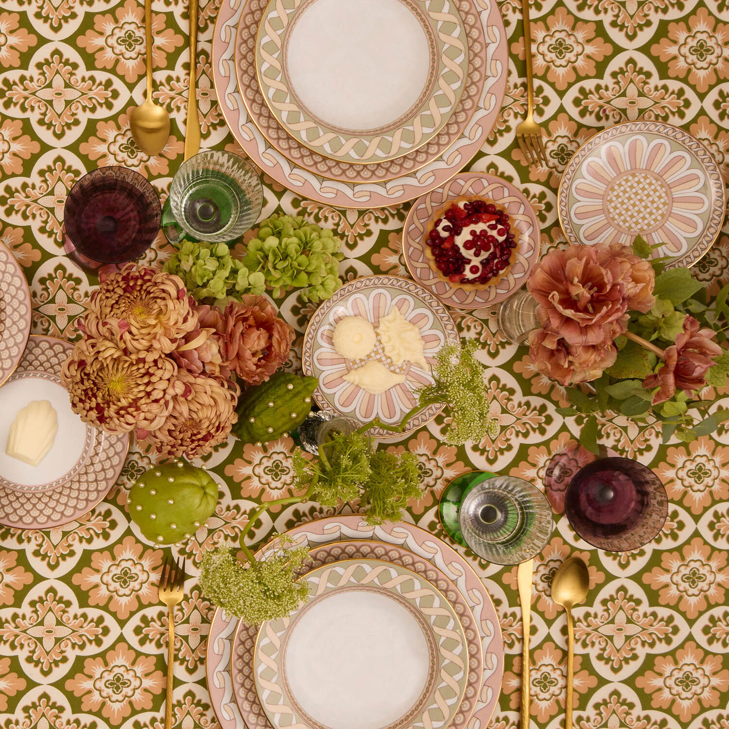 La Doublej Large Tablecloth In Palazzo Light Pink
