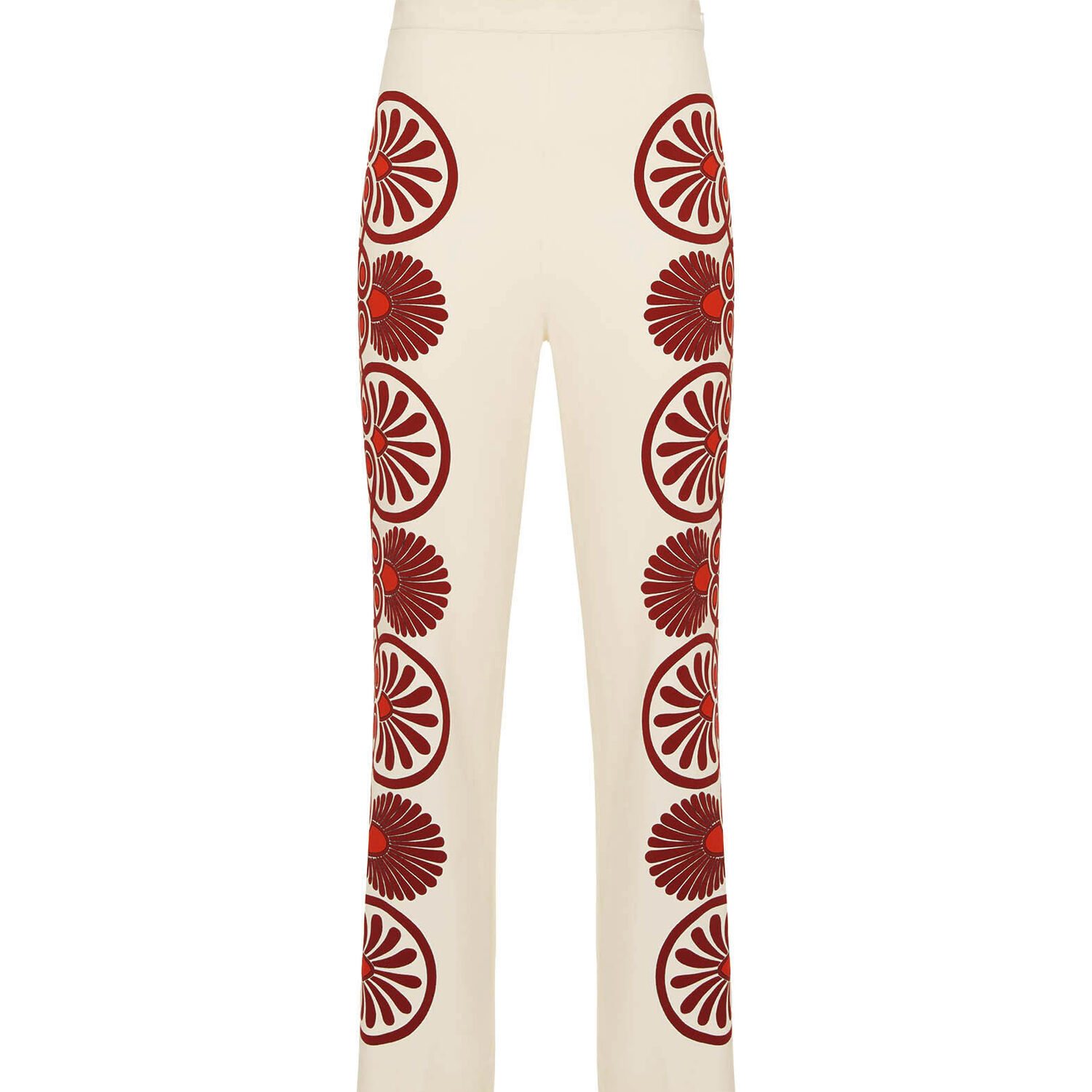 Shop La Doublej Stretch Pants In Medallion Placée Cream