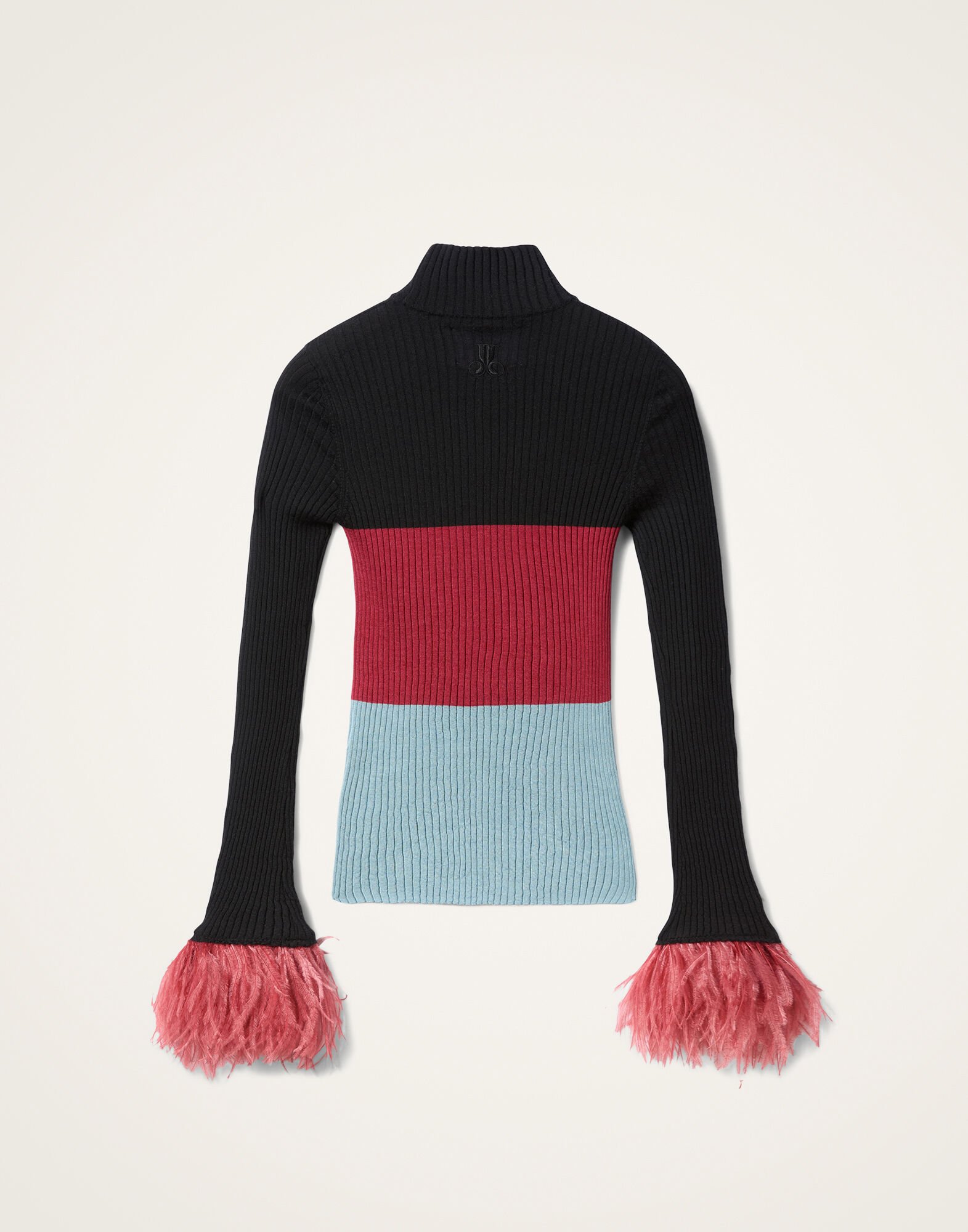 La DoubleJ High Kick Top Color Block Black & Burgundy PUL0167KNI091VA415BL01