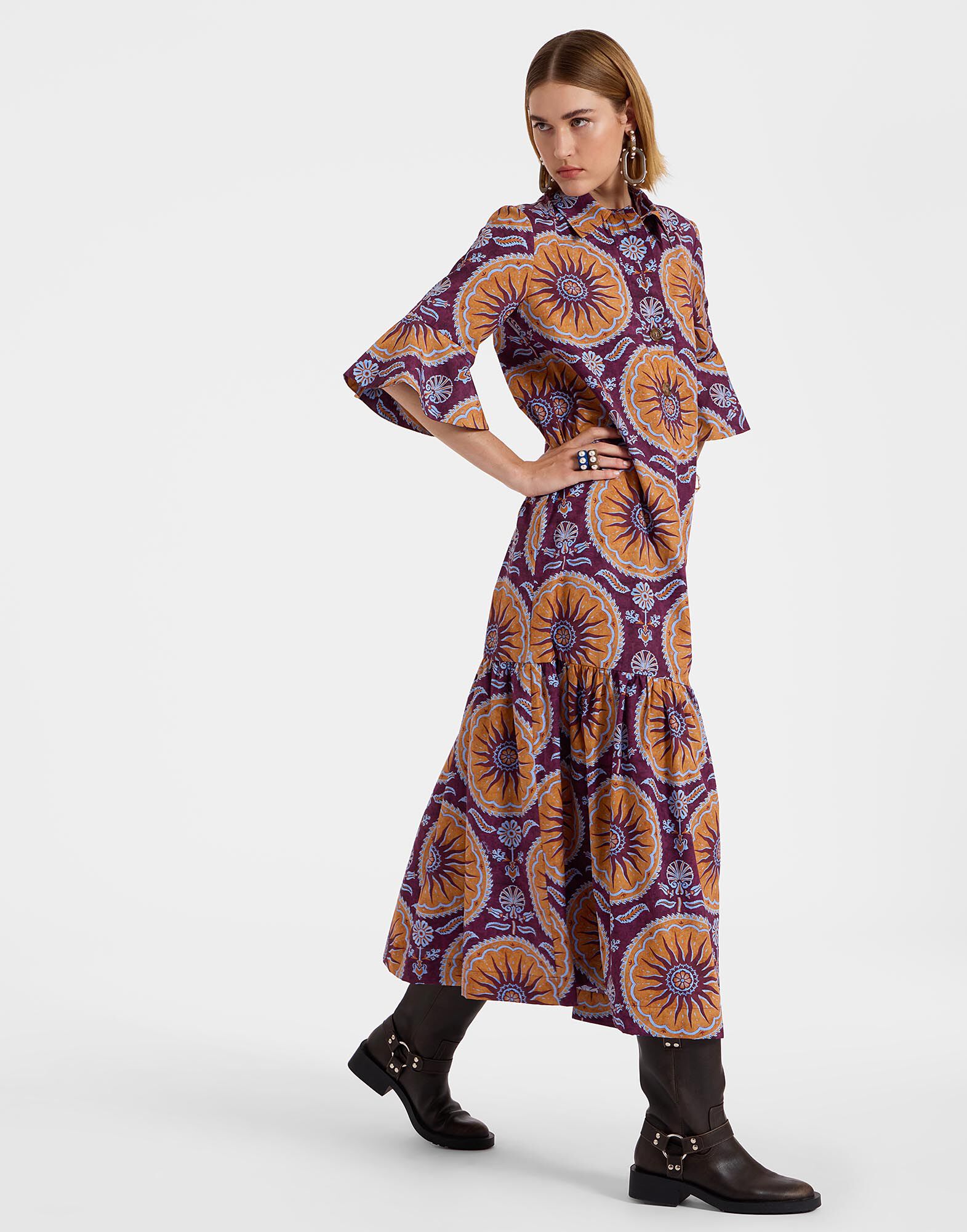 La DoubleJ Artemis Dress Sovereign Purple DRE0176COT039SOV01PU01