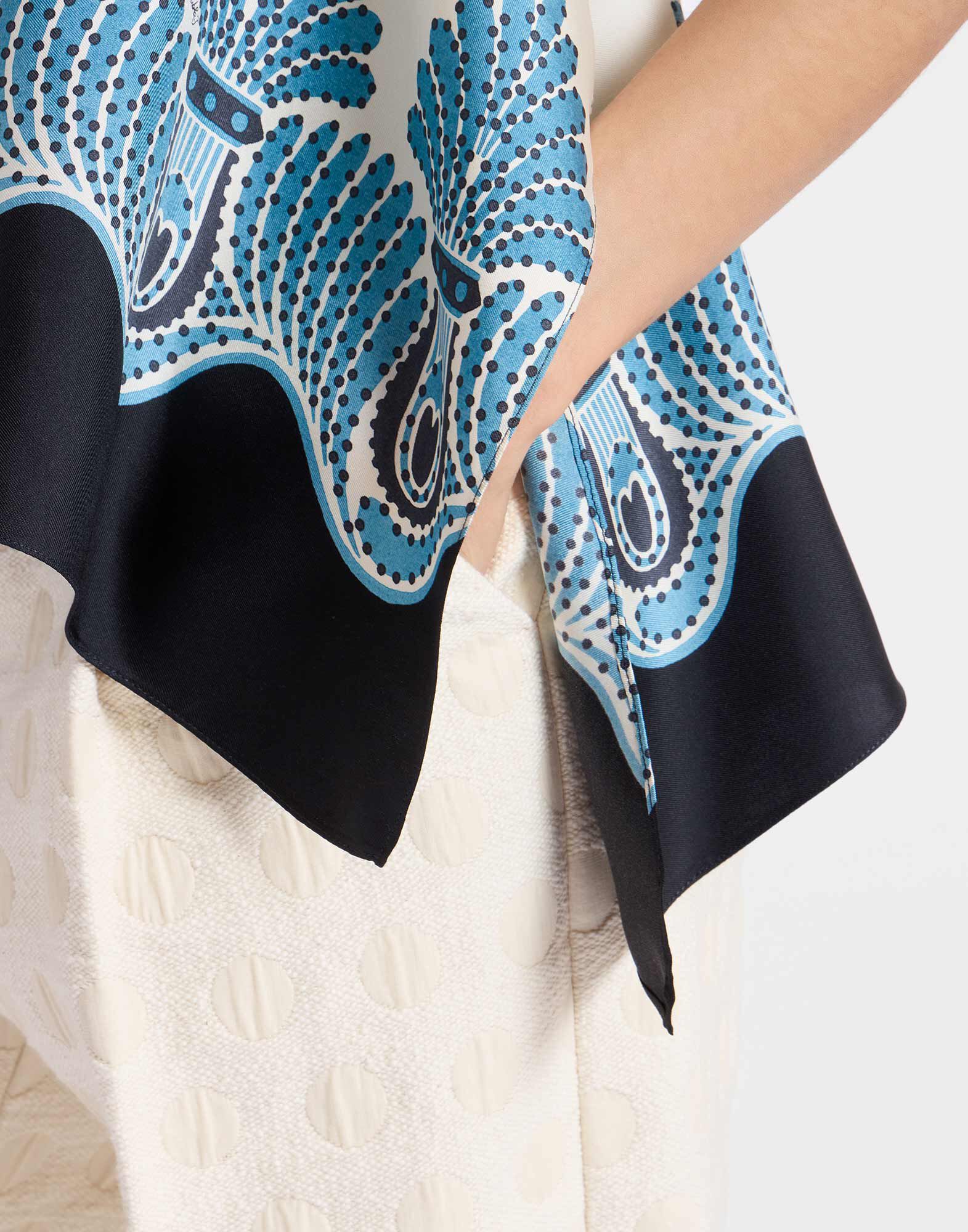 La DoubleJ San Carlo Top Scirocco Plac&eacute;e Ivory TOP0092SIL001SCI03WH04