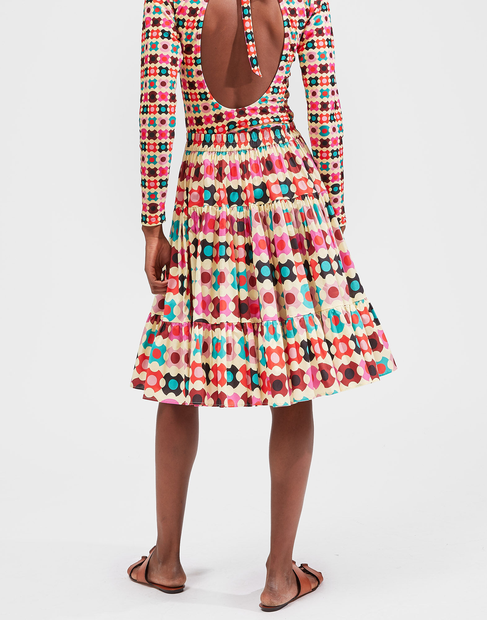 LaDoubleJ Love Skirt Groovy Dot Giallo SKI0038COT020GRO0003