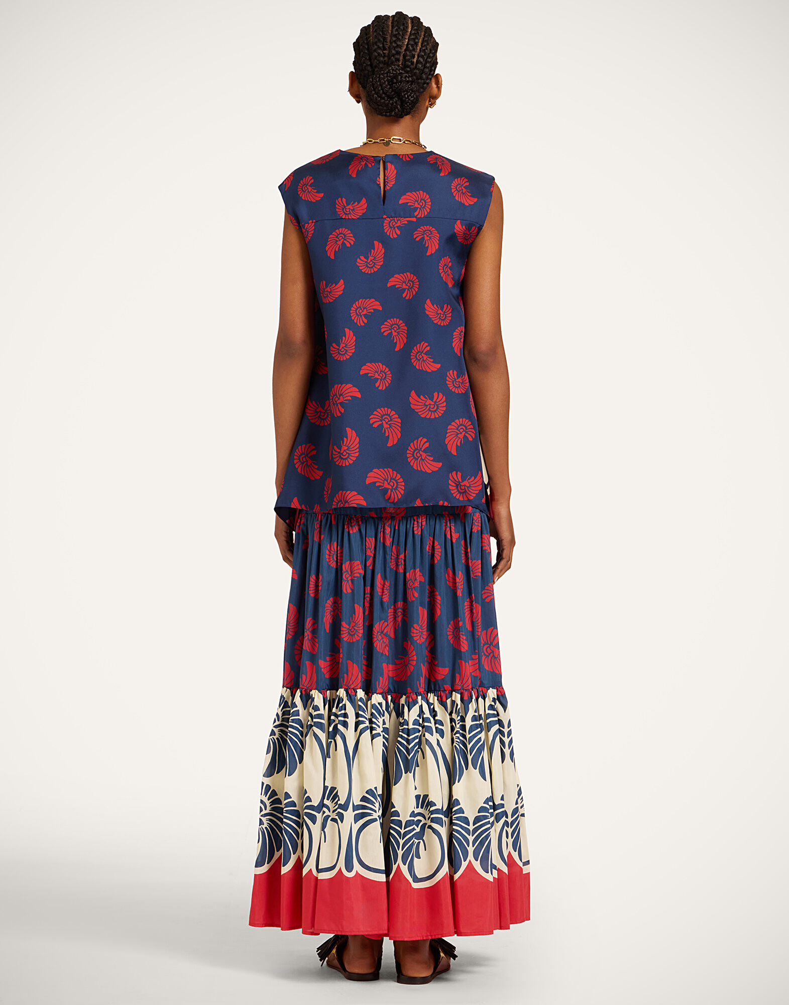 La DoubleJ Big Skirt Palmetto Plac&eacute;e SKI0001SIL010PIG01BU06
