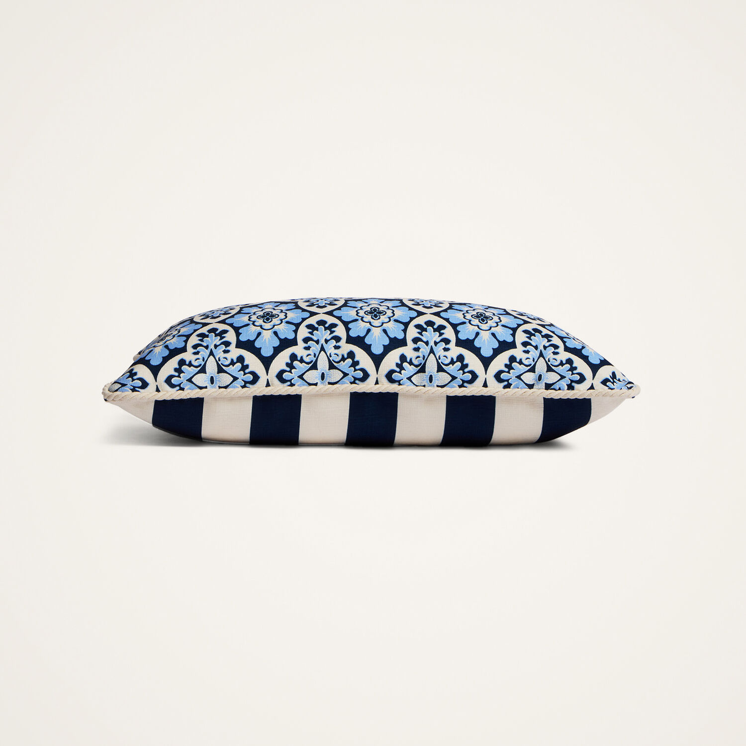 La Doublej Printed Cushion In Palazzo Blue