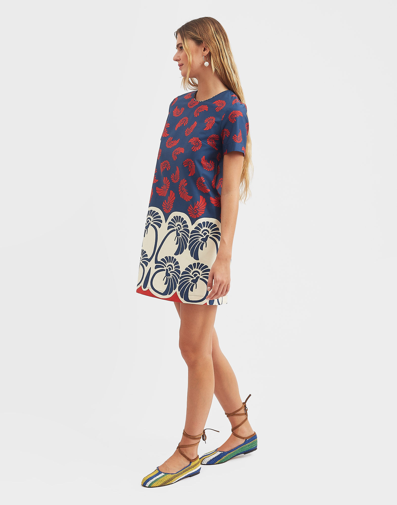 Mini Swing Dress in Palmetto Plac e for Women La DoubleJ