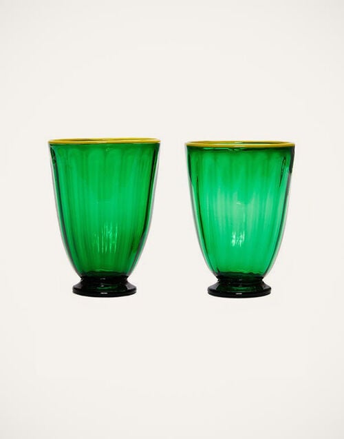 La DoubleJ Rainbow Glass Set of 2 La DoubleJ Rainbow Glass Set of 2 Green GLA0014MUR001GRE0001