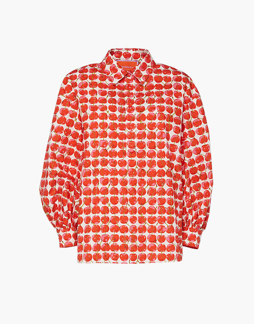 La DoubleJ Poet Shirt White Cherries SHI0055COT001CHY0002