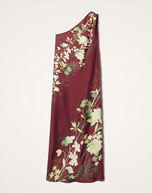 La DoubleJ Roy Dress Woodland Plac&eacute;e Burgundy DRE0304SIL006WOD01RE02