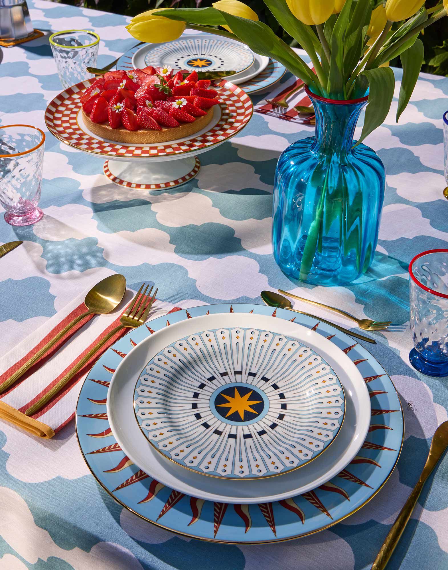 Teal dessert plates cheap