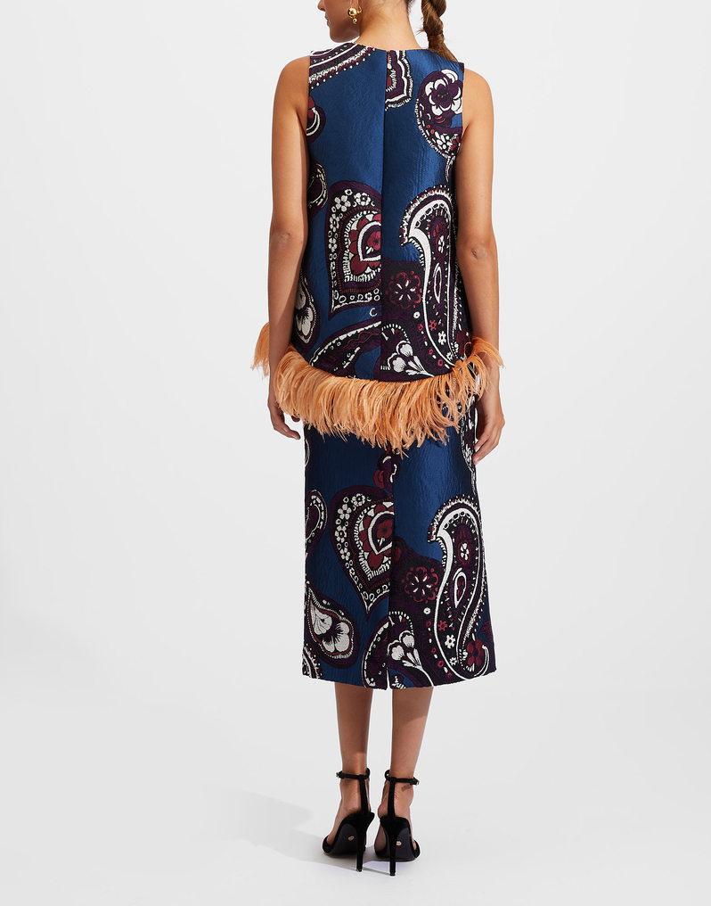 La DoubleJ Pencil Skirt La DoubleJ Pencil Skirt Paisley Blu SKI0011JAC035PAI0002