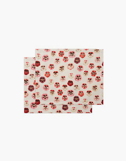 La DoubleJ Placemat Set Of 2 La DoubleJ Placemat Set Of 2 Micro Pansy TBM0001LIN001PAN0002
