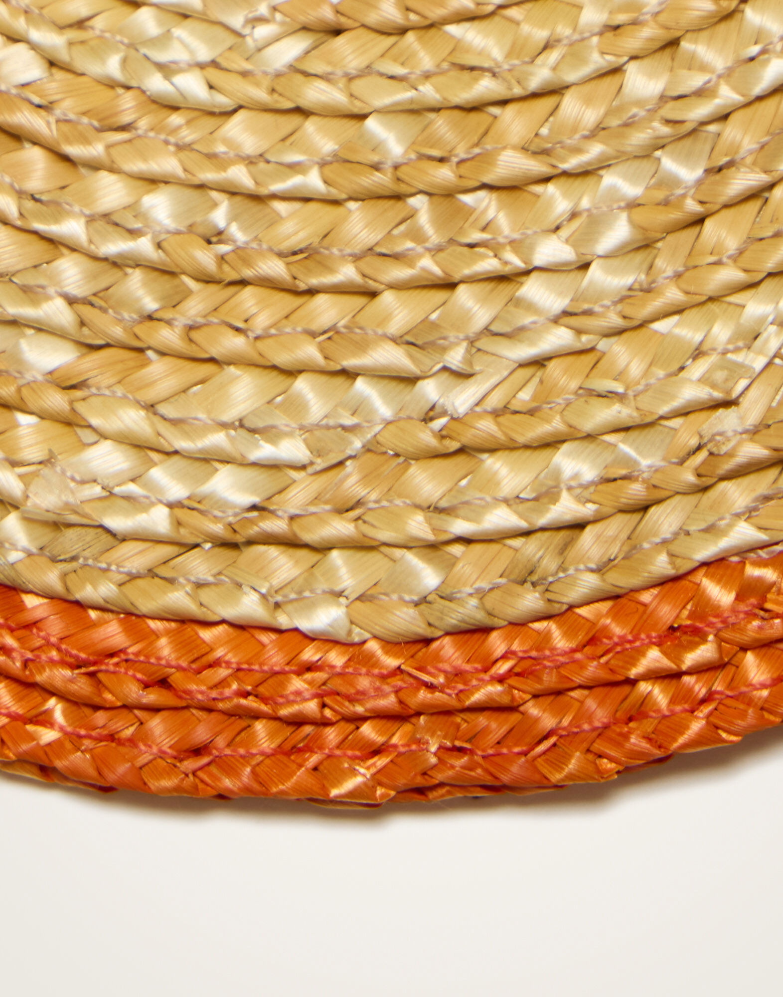 La DoubleJ Straw Coasters Set Of 2 Solid Orange CST0006STR001SOLIDOR02