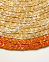 La DoubleJ Straw Coasters Set Of 2 La DoubleJ Straw Coasters Set Of 2 Solid Orange CST0006STR001SOLIDOR02