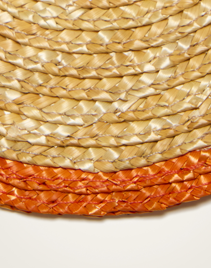 La DoubleJ Straw Coasters Set Of 2 La DoubleJ Straw Coasters Set Of 2 Solid Orange CST0006STR001SOLIDOR02