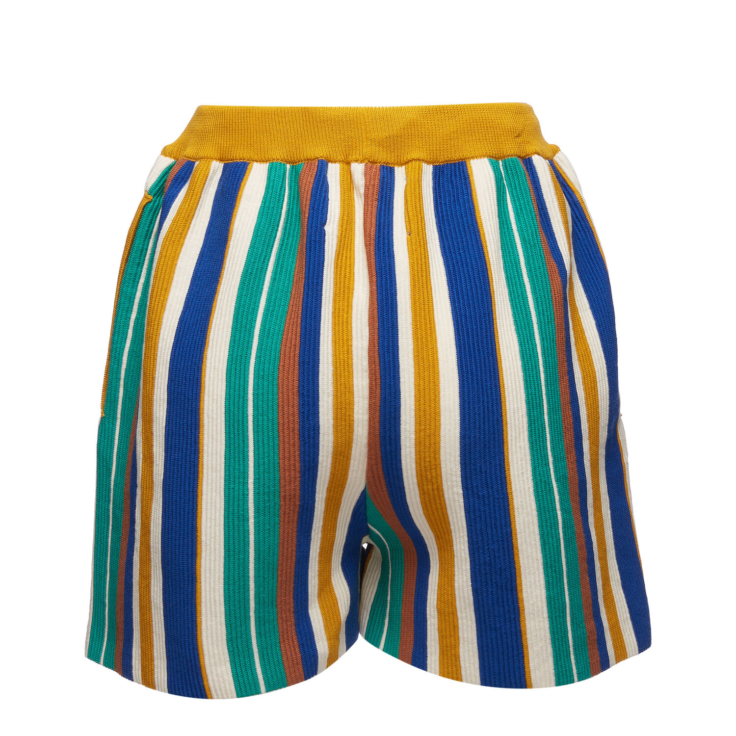 Shop La Doublej Bay Pull-up Shorts In Multicolor Verde
