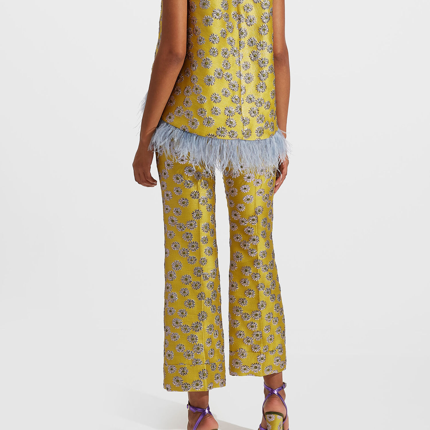 La Doublej La Double J Woman Pants Marigold Size L Polyester, Cotton, Metallic Fiber, Silk, Polyamide In Margarita