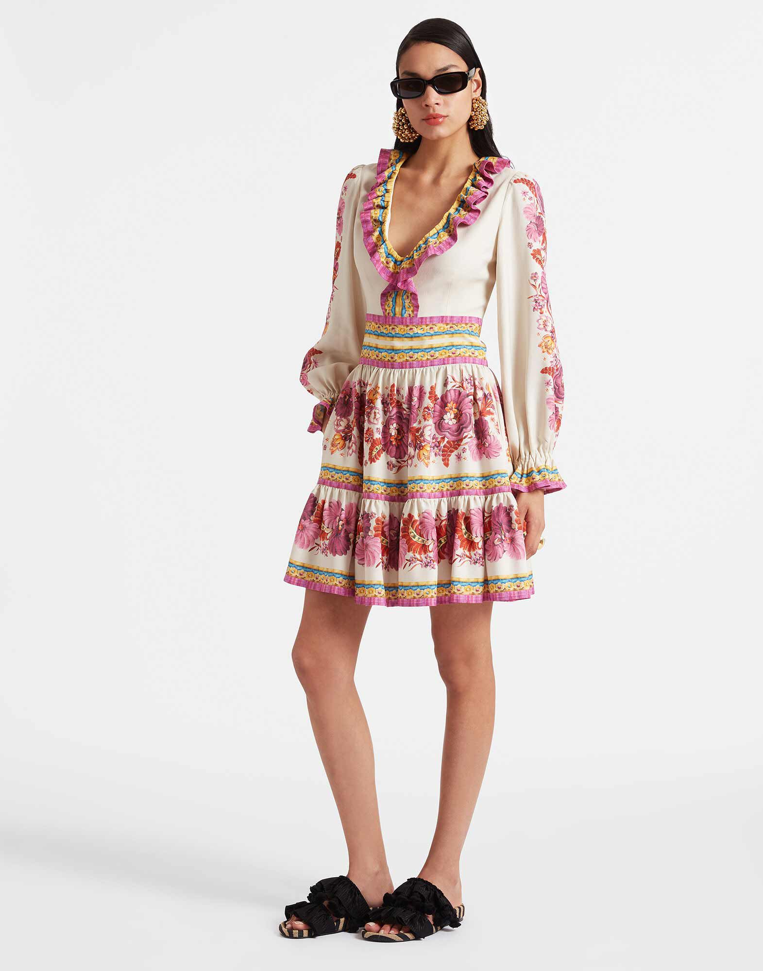 La DoubleJ Reina Mini Dress Zodiac Plac&eacute;e Multicolor DRE0699VIS017ZOD01MU01