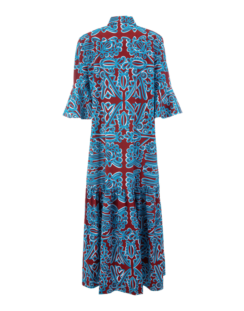 LaDoubleJ Artemis Dress LaDoubleJ Artemis Dress Parnaveg Turchese DRE0176COT001PRN0003