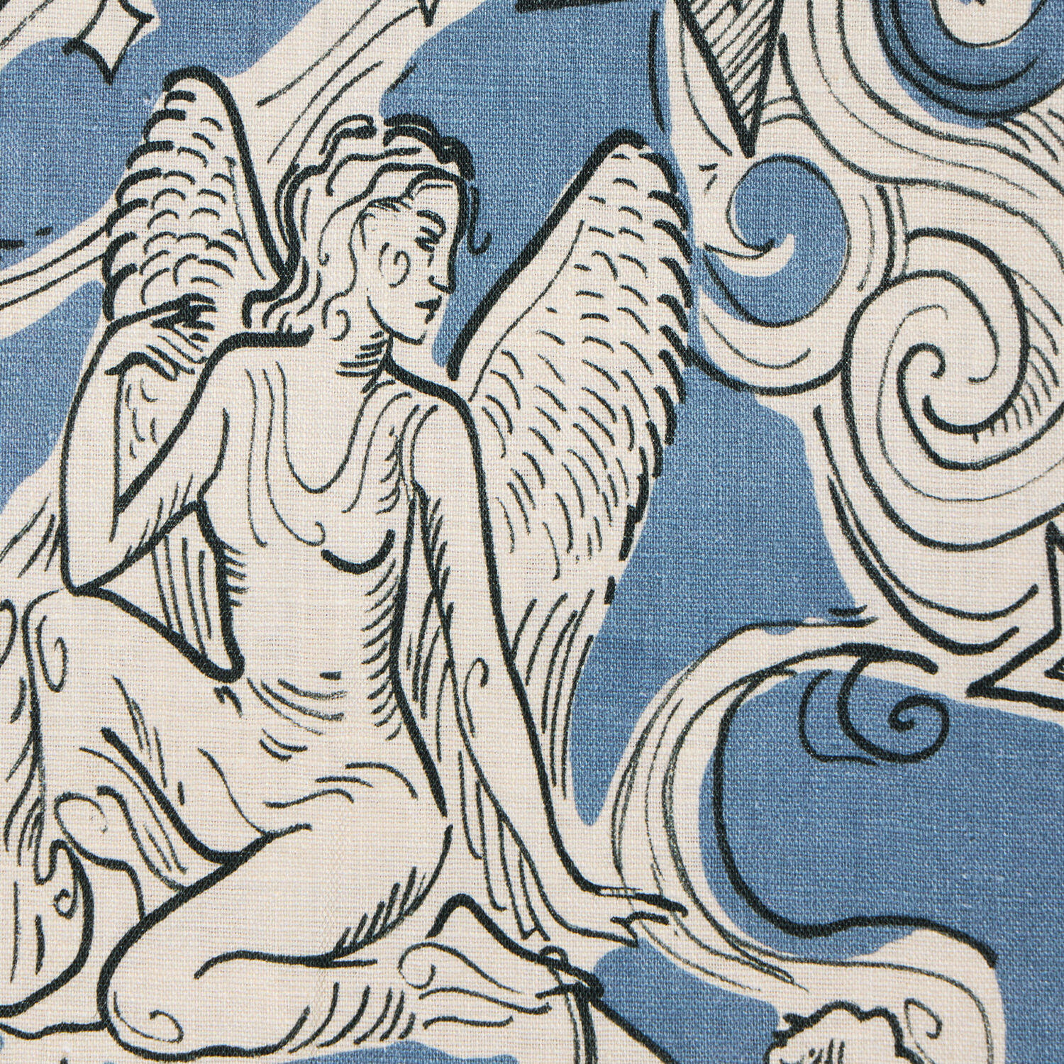 La Doublej Large Tablecloth In Cosmos Light Blue