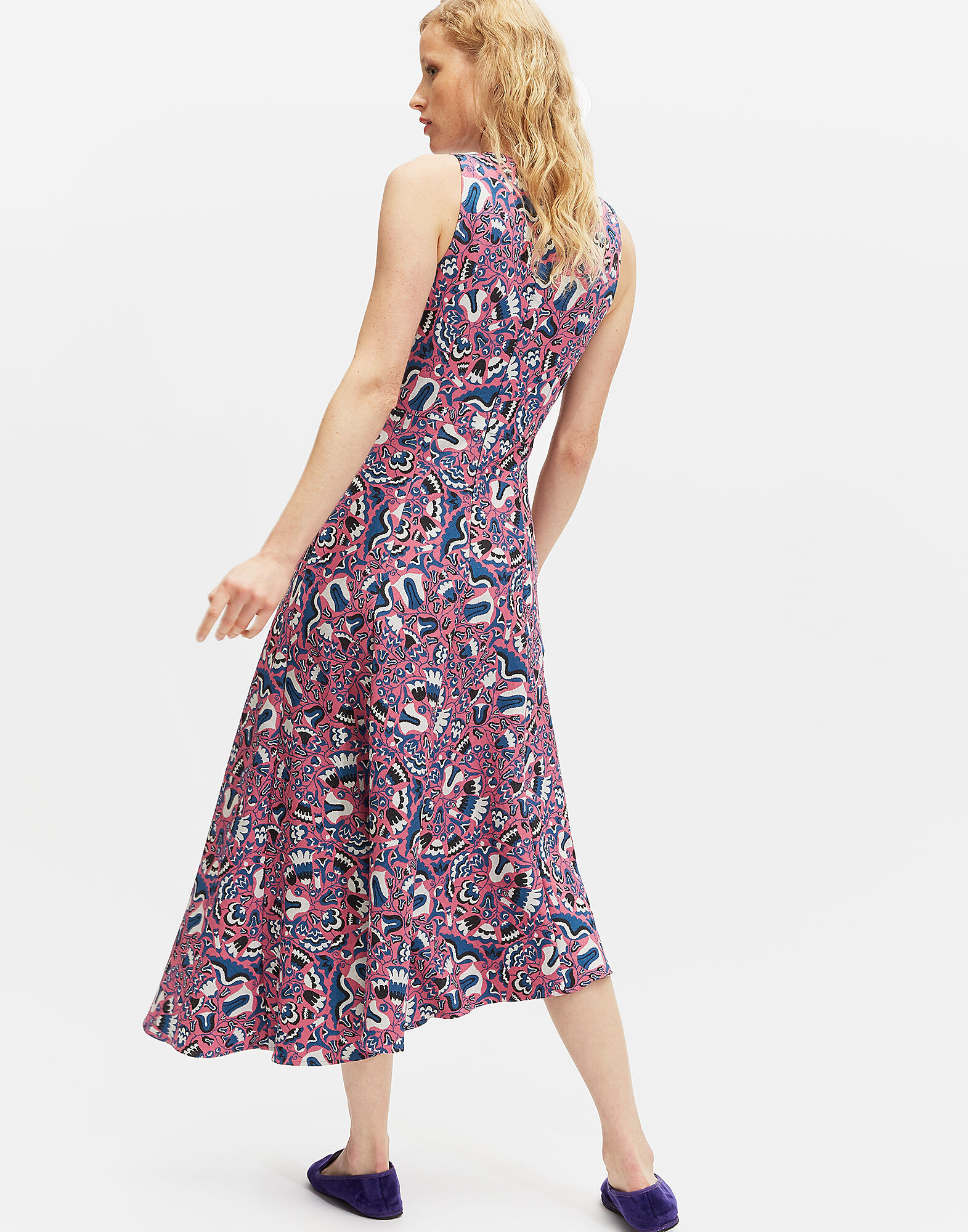 LaDoubleJ Sleeveless Pina Dress Tulipani Rosa DRE0079JAC018TUL0006