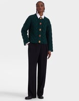 La DoubleJ Portrait Cardigan La DoubleJ Portrait Cardigan Solid Green PUL0211KNI120VA271GR02