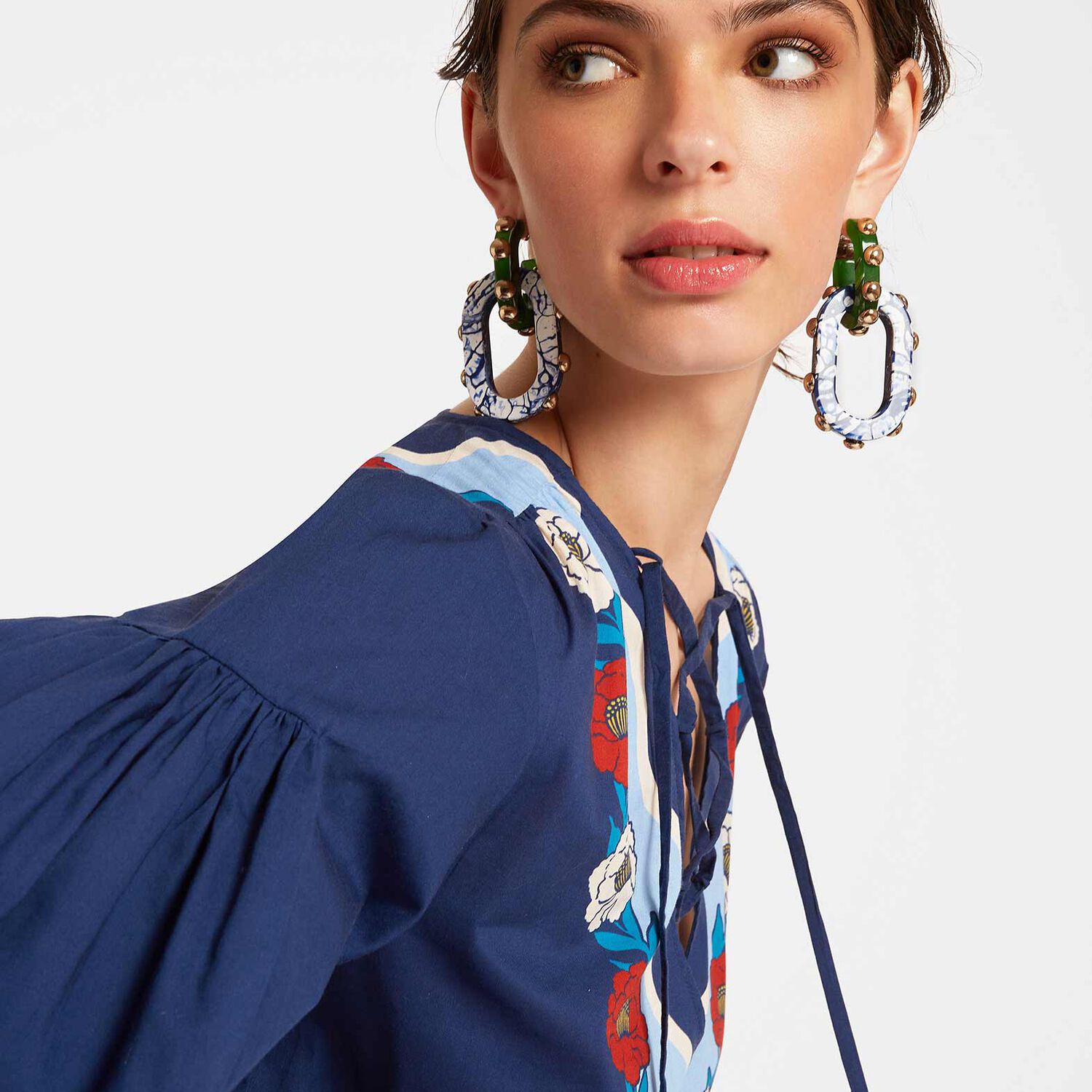 La Doublej Viviana Dress In Whitsun Placée Blue