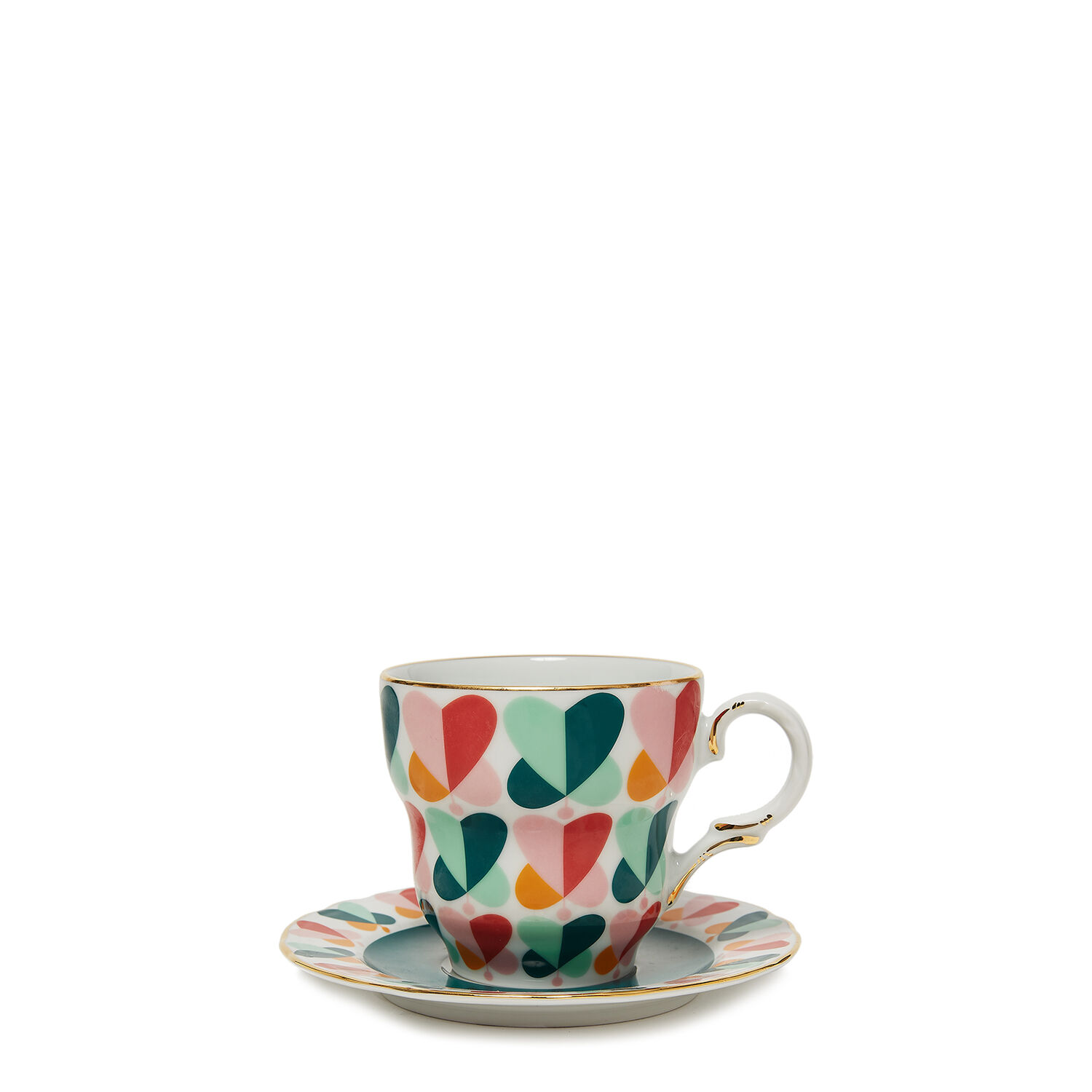 La Doublej Big Mama Cup And Saucer Set In Farfalle Ring