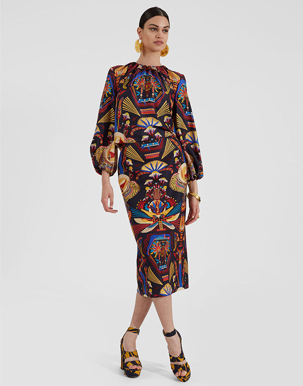 La DoubleJ Pencil Skirt Nephthys Navy SKI0011CAD001NEP01BU06