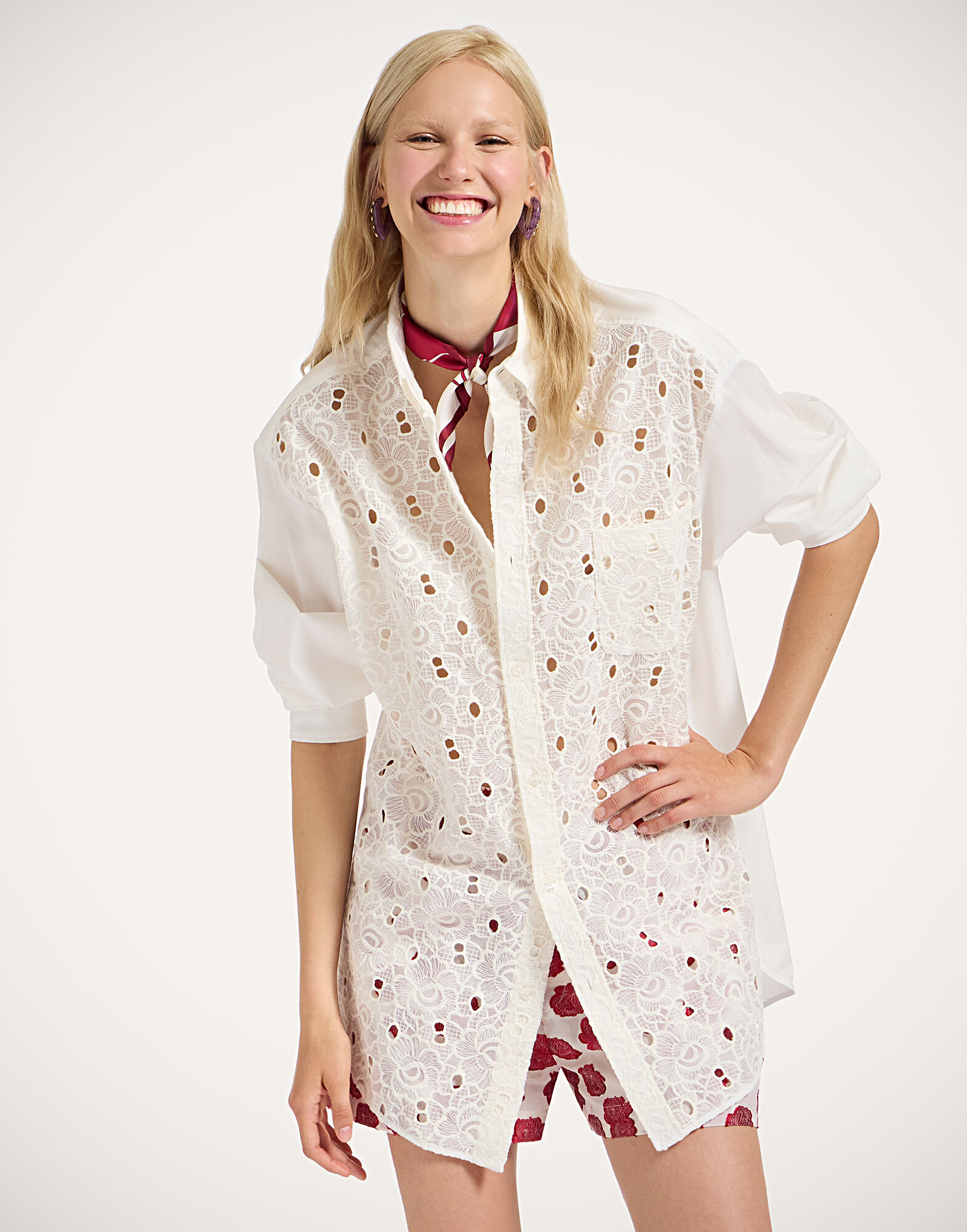 Lacey Better Than Your Boyfriend's Shirt in Solid Ivory for