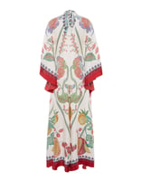 La DoubleJ Magnifico Dress Grenadilla Plac&eacute;e Off White DRE0232SIL006GRN01WH05