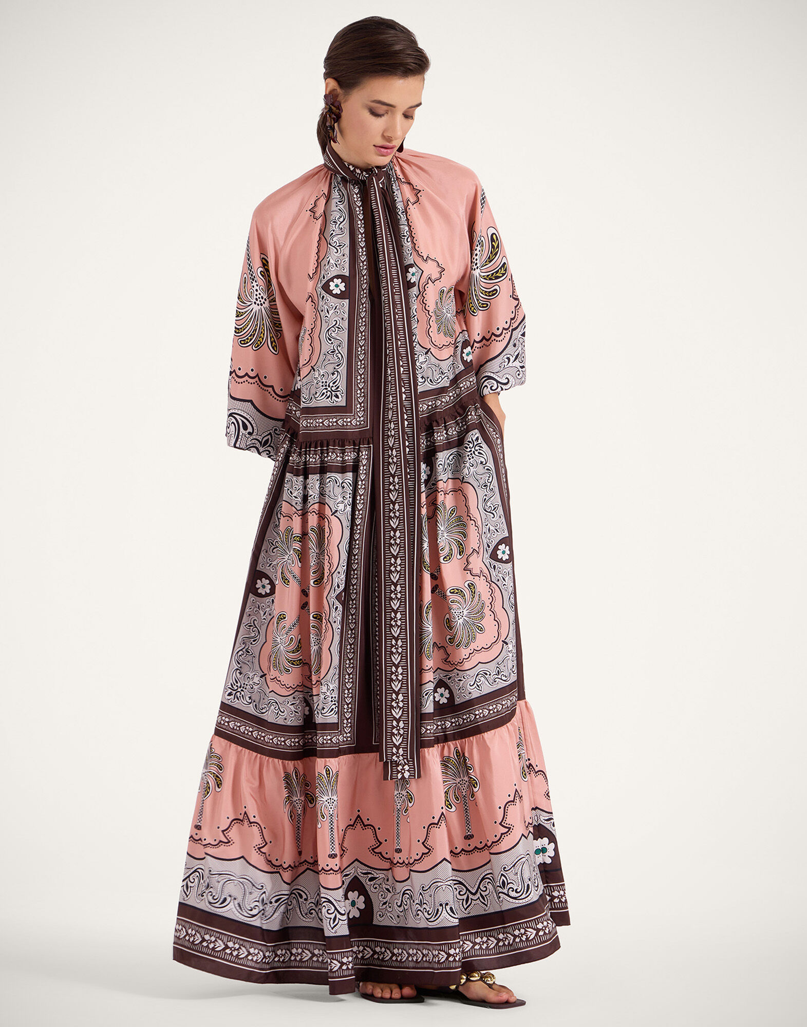 パーティードレス La Double J DRE0232.SIL006SEL07 Dresses DOUBLEJ Athena Dress in Mirage Placée Pink for Women | La DoubleJ