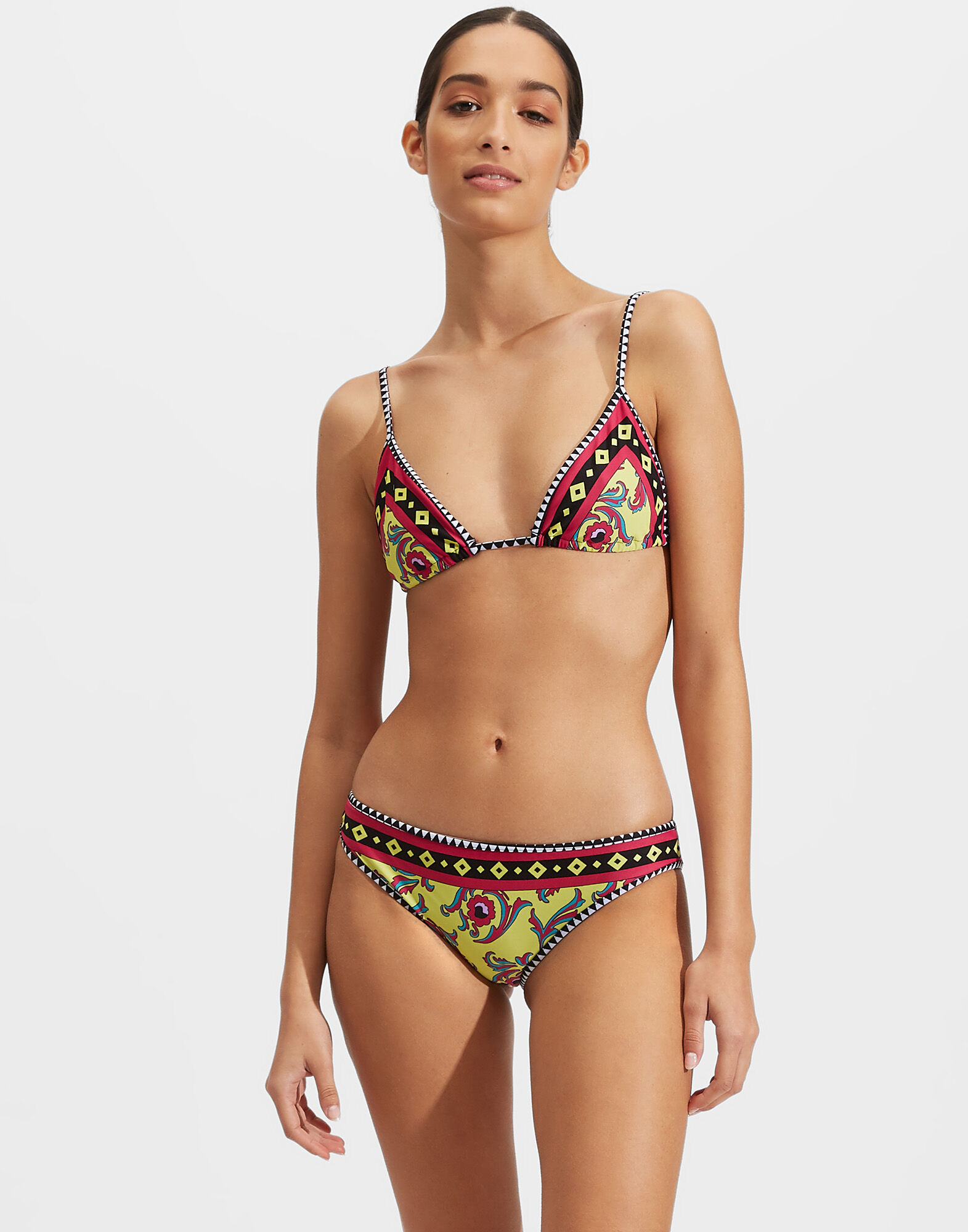 LaDoubleJ Triangle Bikini Top Cartwheel Giallo SWI0032LYC003CRW0004