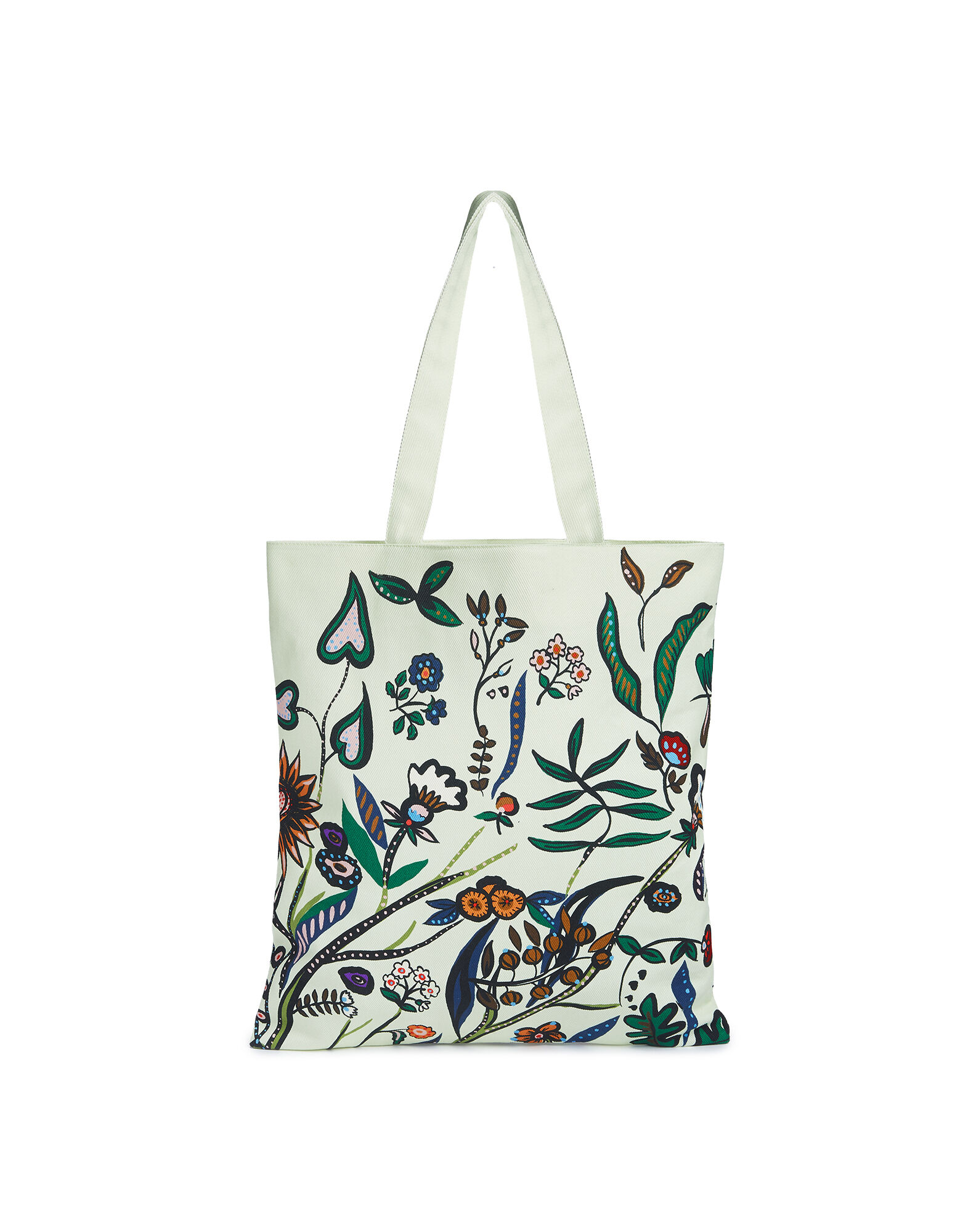 La DoubleJ Goodie Tote Bag Tree Of Life Verde BAG0026COT023TFL0008