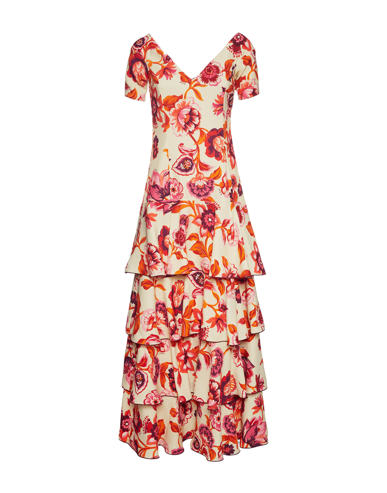 La DoubleJ Flamenco Dress La DoubleJ Flamenco Dress Hottie Cream DRE0663SAB001HOT01WH03