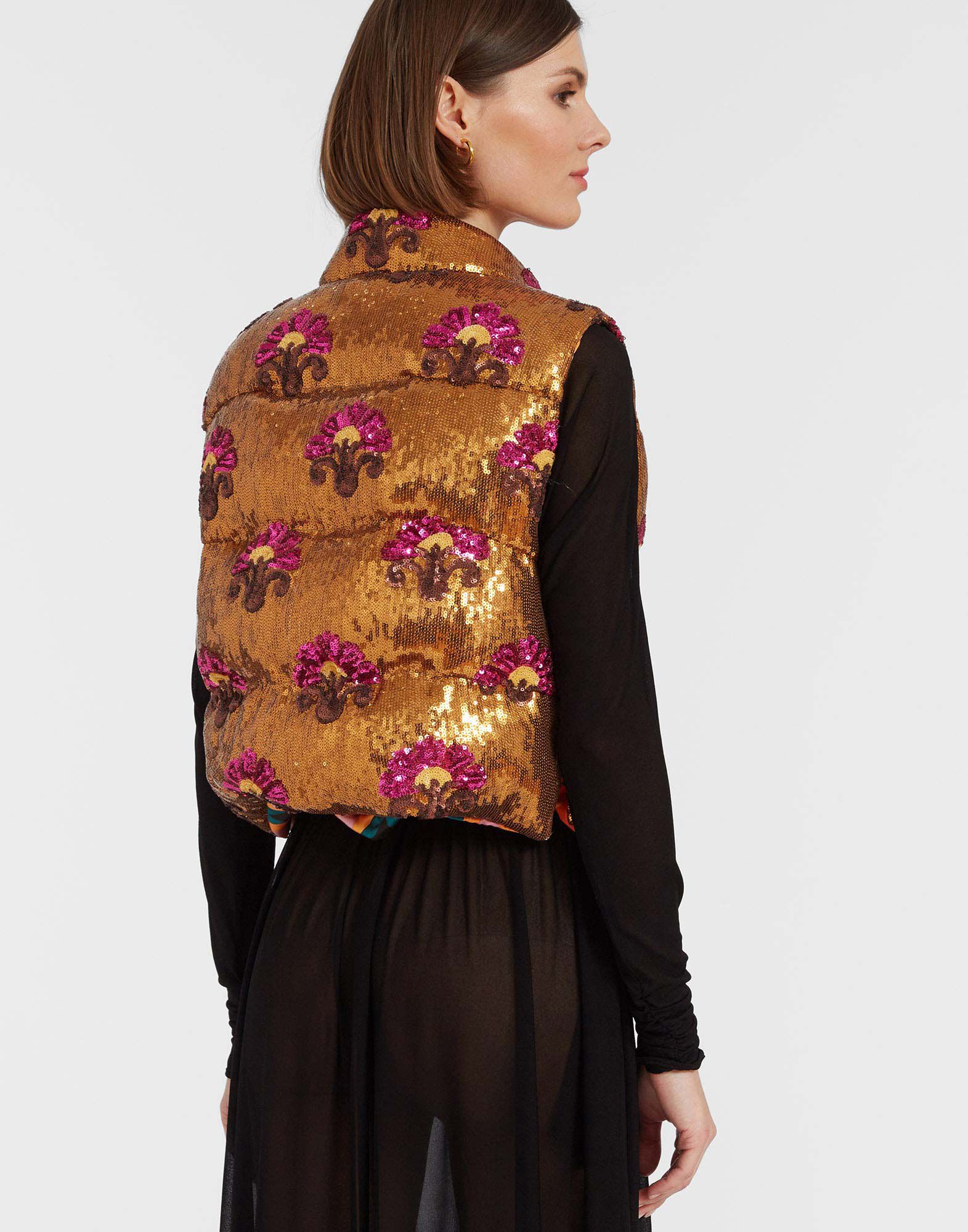 La DoubleJ Bonbon Puffer Vest Bronze DOW0012PAI005TXQ01OR04