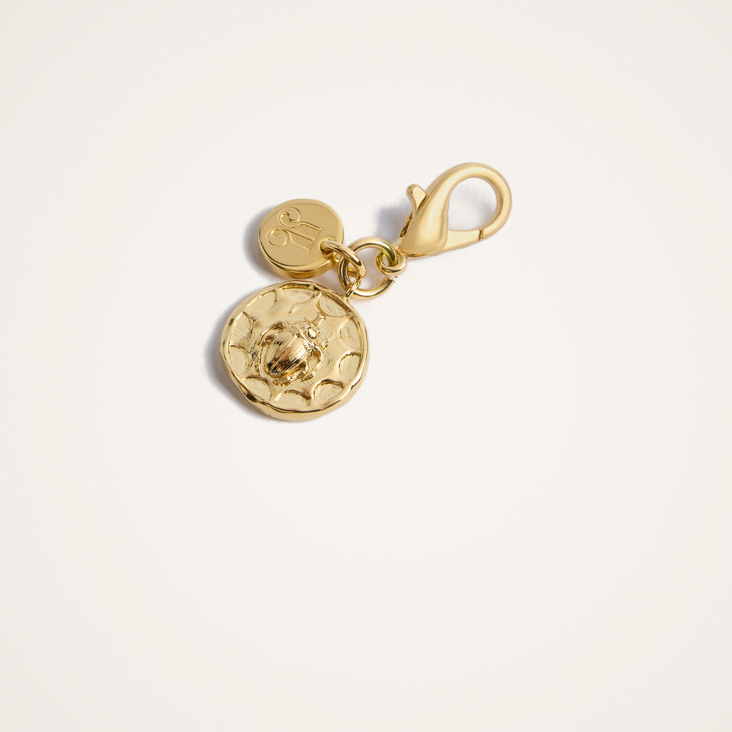 La Doublej Mini Scarab Charm In Gold