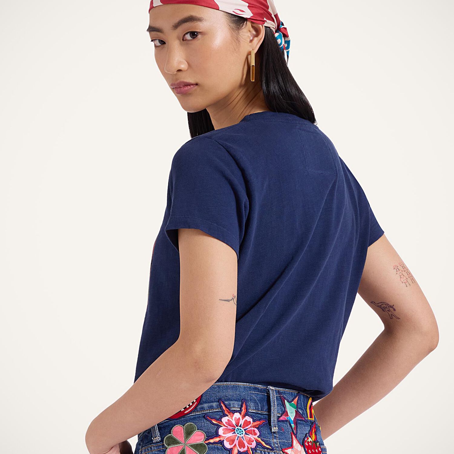 Shop La Doublej The Sinful T-shirt In Runs In The Family Blue