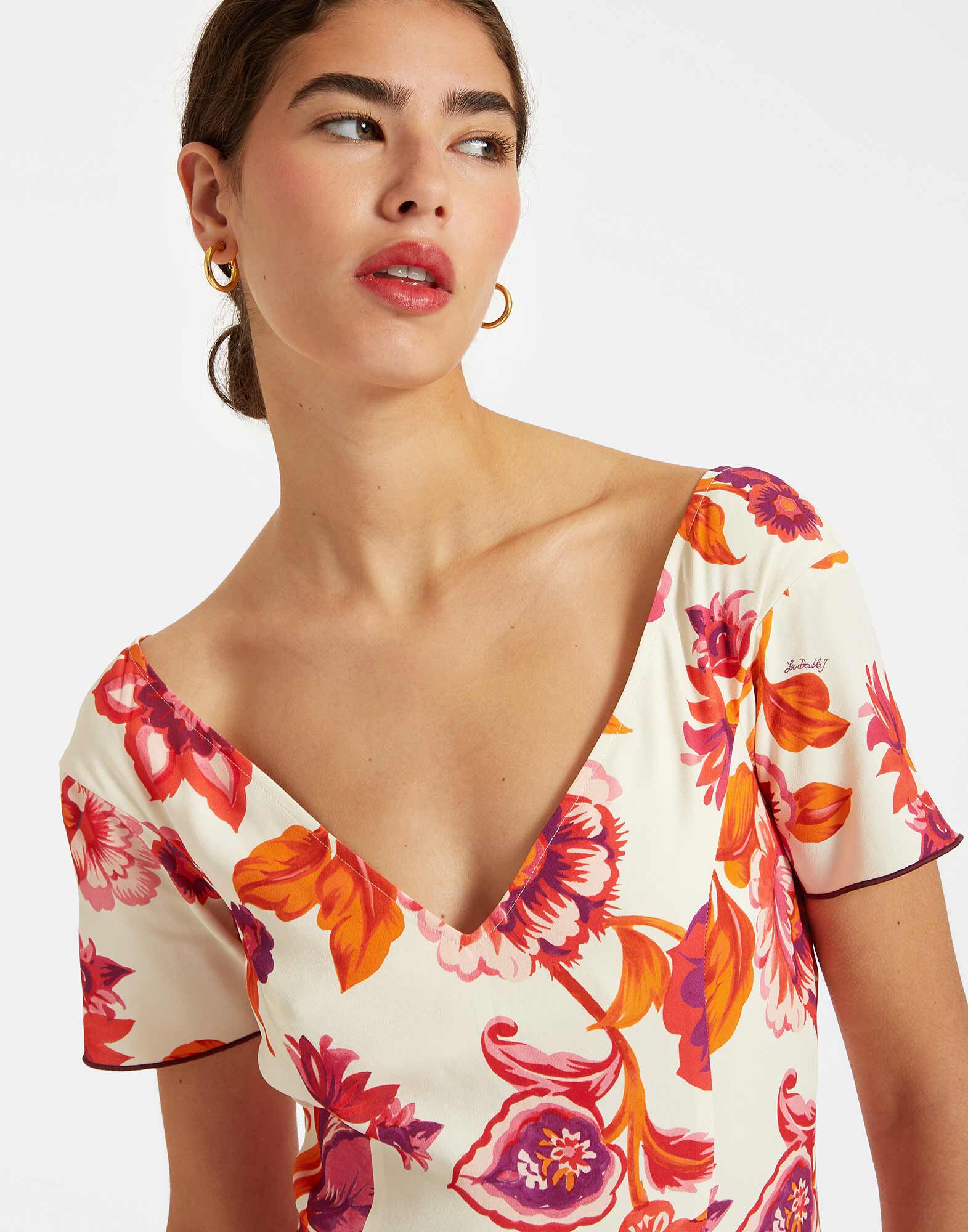 La DoubleJ Flamenco Dress Hottie Cream DRE0663SAB001HOT01WH03