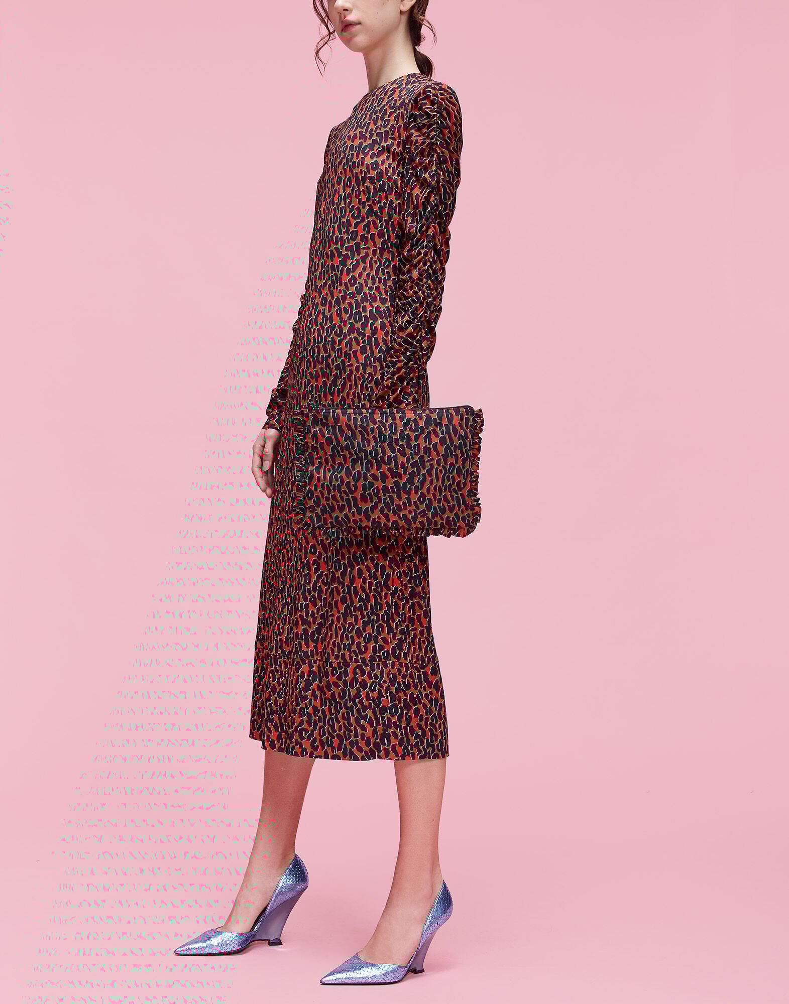 LaDoubleJ Hand Pochette Leopard Rosso BAG0002NYL001LEO0002